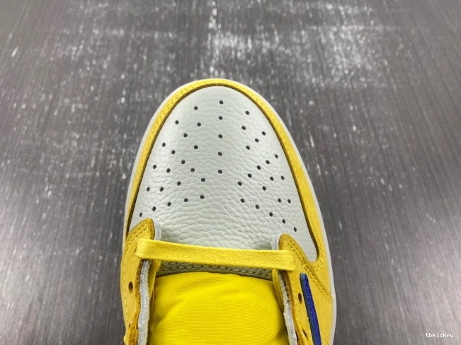 Rep TBkick DZ4137-700 Canary Low Air Jordan Scott x 1 OG Travis 0716